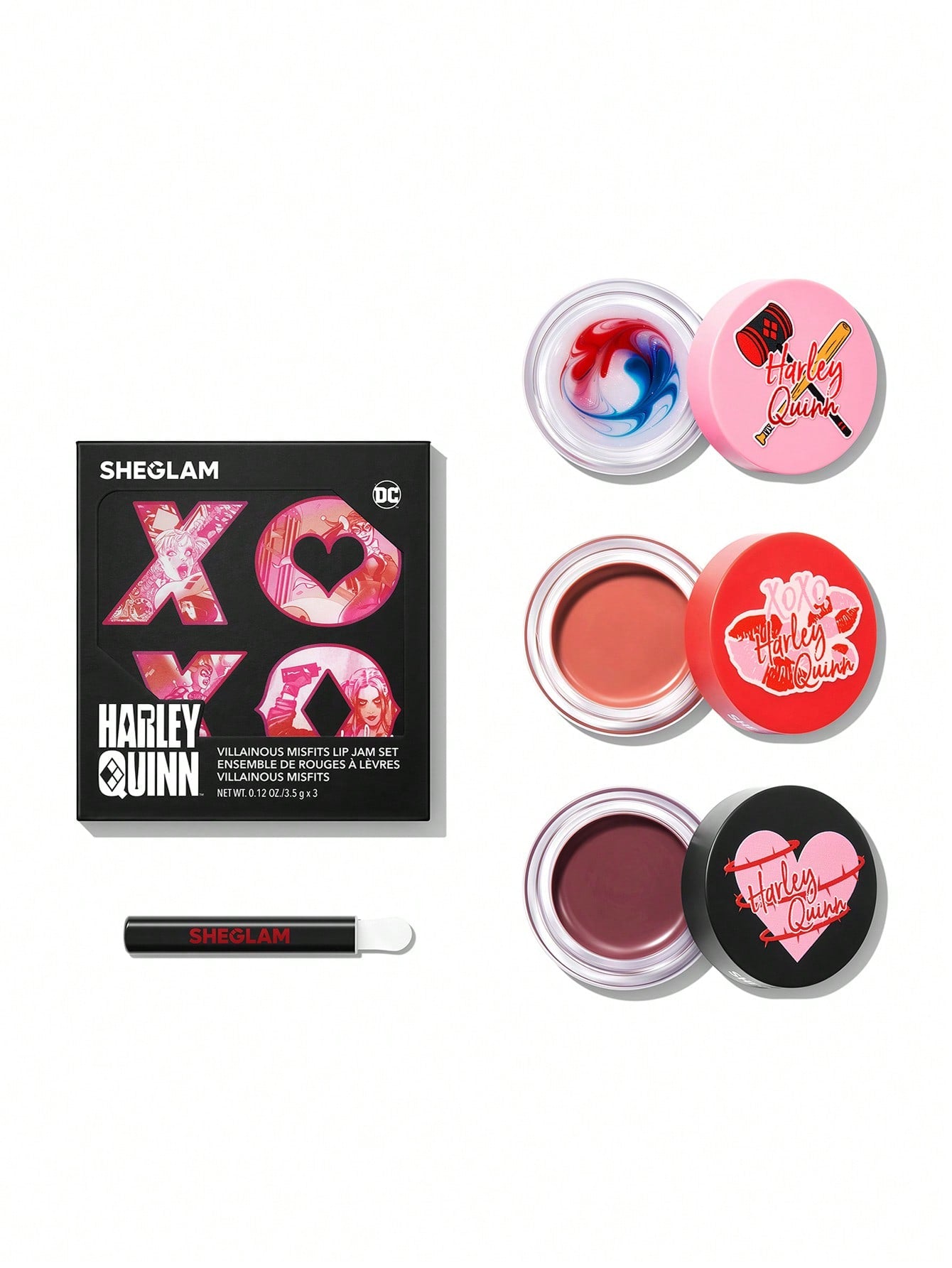 Sheglam XO Harley Quinn Villainous Misfits Lip Jam Set 3.5G X 3