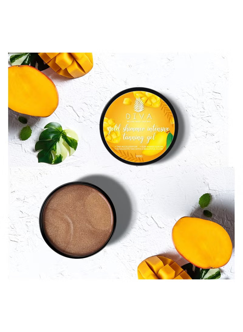 Diva Mango Gold Shimmer Intensive Tanning Gel 100GM