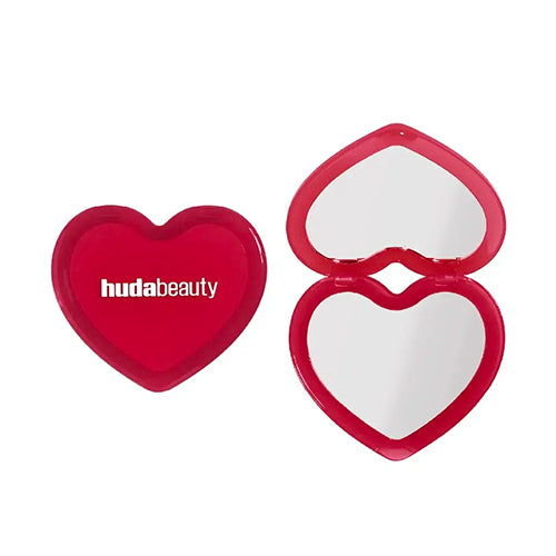 Huda Beauty Pocket Heart Mirror - Velvet Pink & Pumpkin Pie