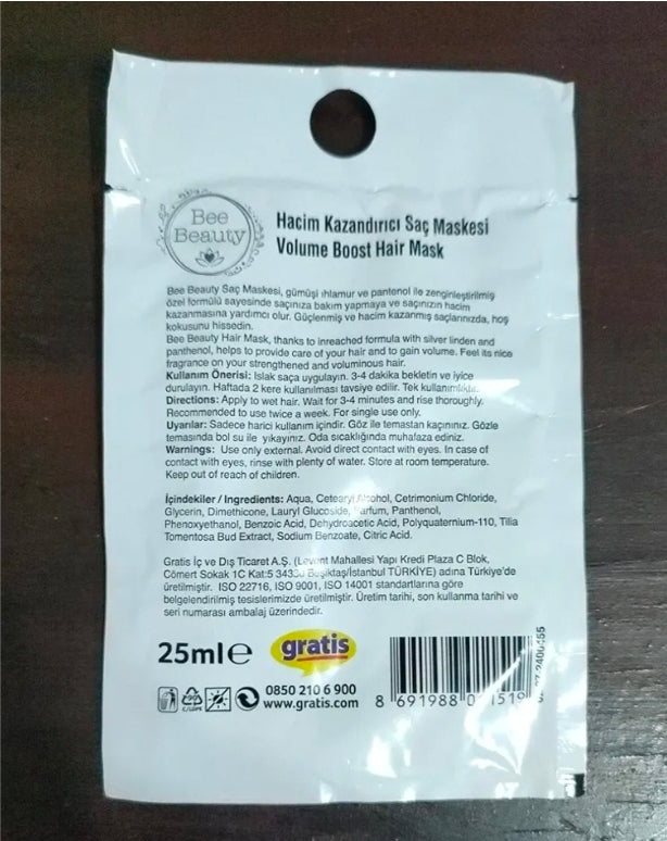 Bee Beauty Volume Boost Hair Mask 25ML