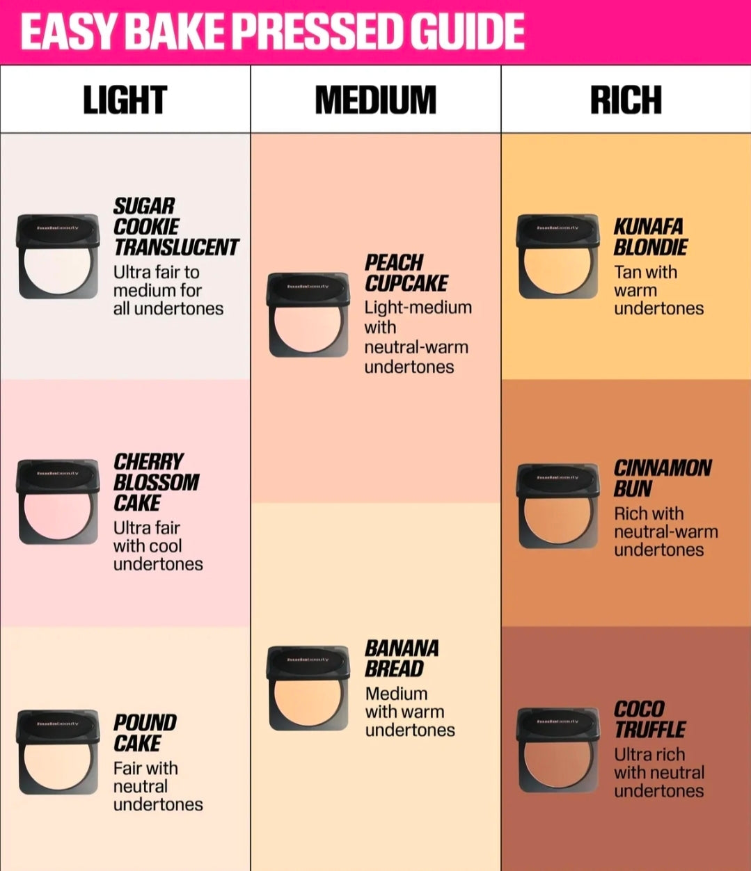 Huda Beauty Easy Bake Pressed Airbrush Matte Powder - Pound Cake 8.5g