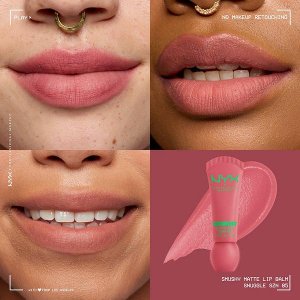 NYX Smushy Matte Lip Balm - 05 Snuggle SZN, alternate angle