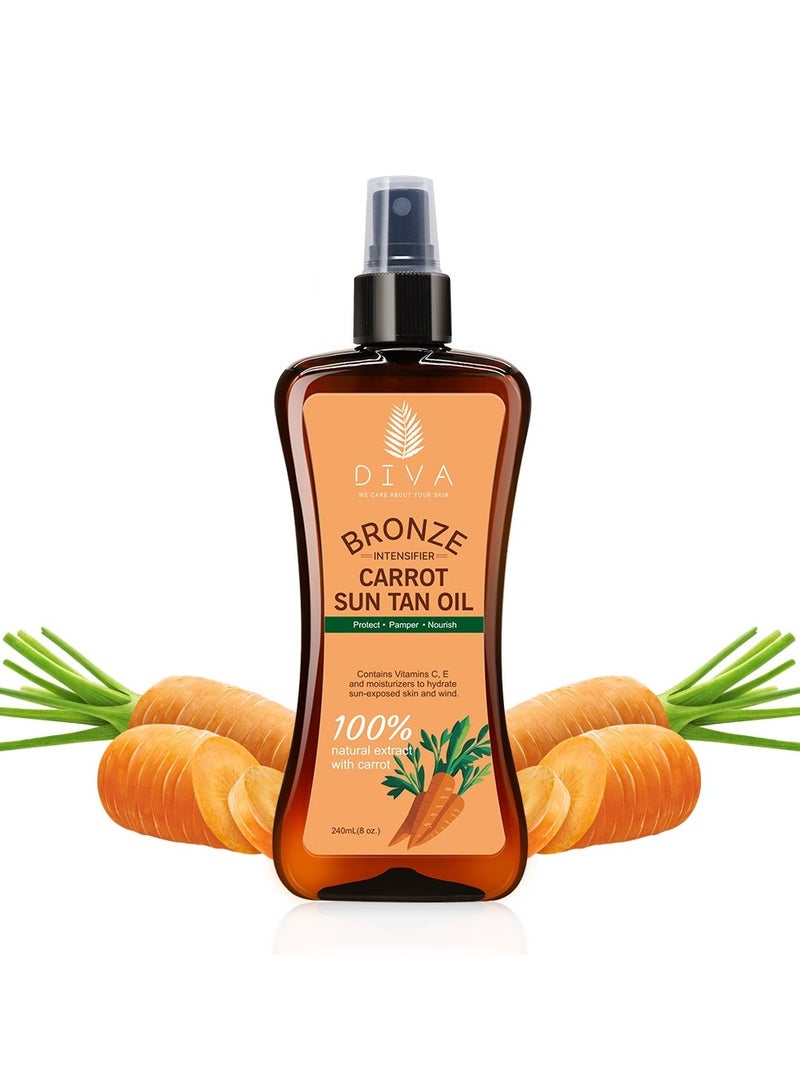 Diva Bronze Carrot Sun Tan Oil 240ML