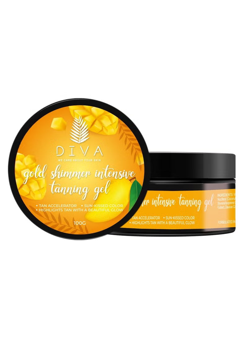 Diva Mango Gold Shimmer Intensive Tanning Gel 100GM