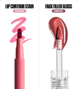 Huda Beauty Makeout Sesh Lip Duo Rosy Nudes - Set.