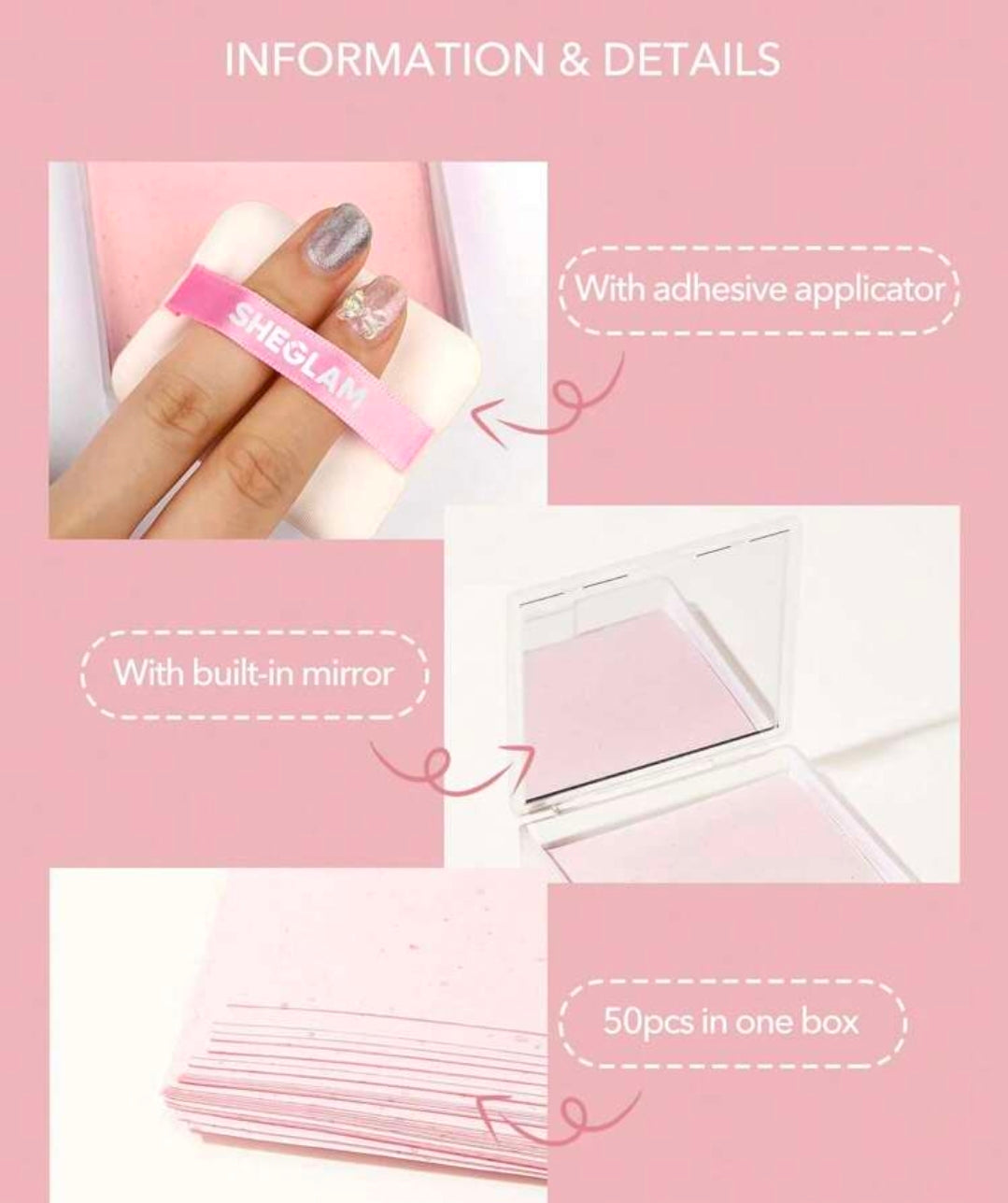 Sheglam Mattifying Blot Papers With Buff And Mirror